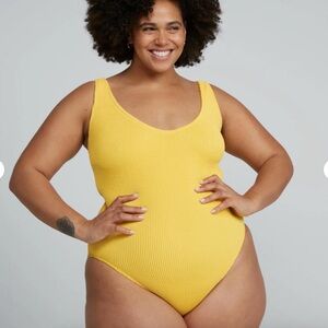 Yellow Women's One Piece Swimsuit